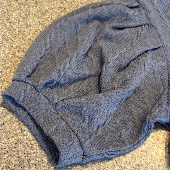 Cupio Blue Textured Women's Top - Picture 3 of 5